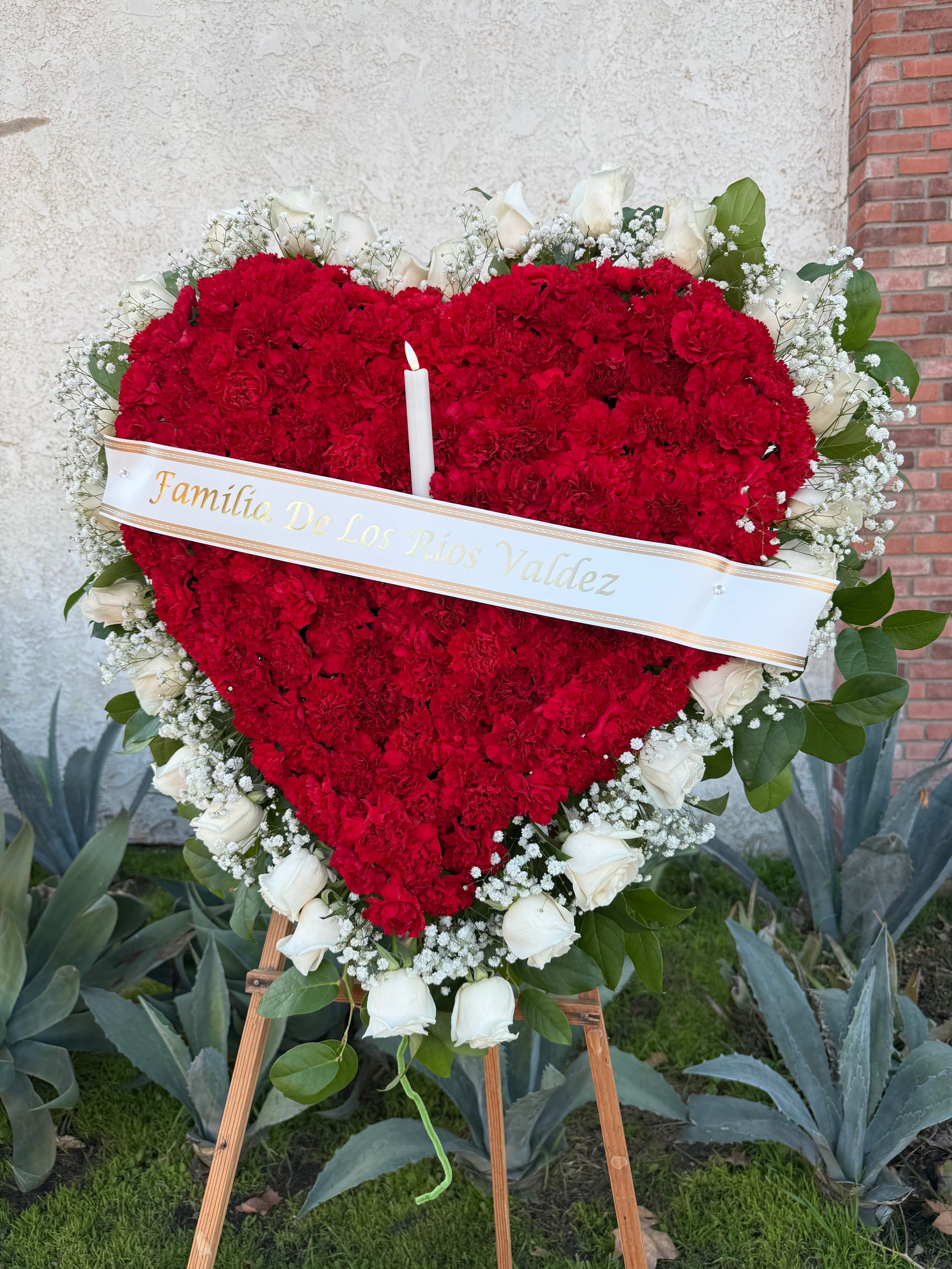 Everlasting Love Heart Spray with Candle