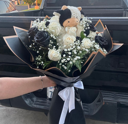 Black & White Moo Bouquet