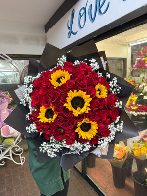 Red & Gold Bloom Buchon