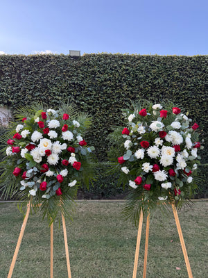 Red & White Twin Tribute Sprays