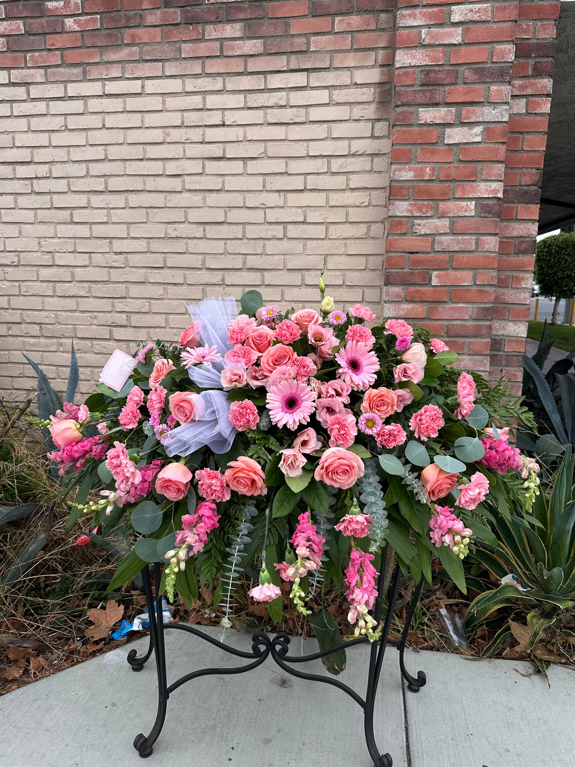 Forever Pink Casket Spray