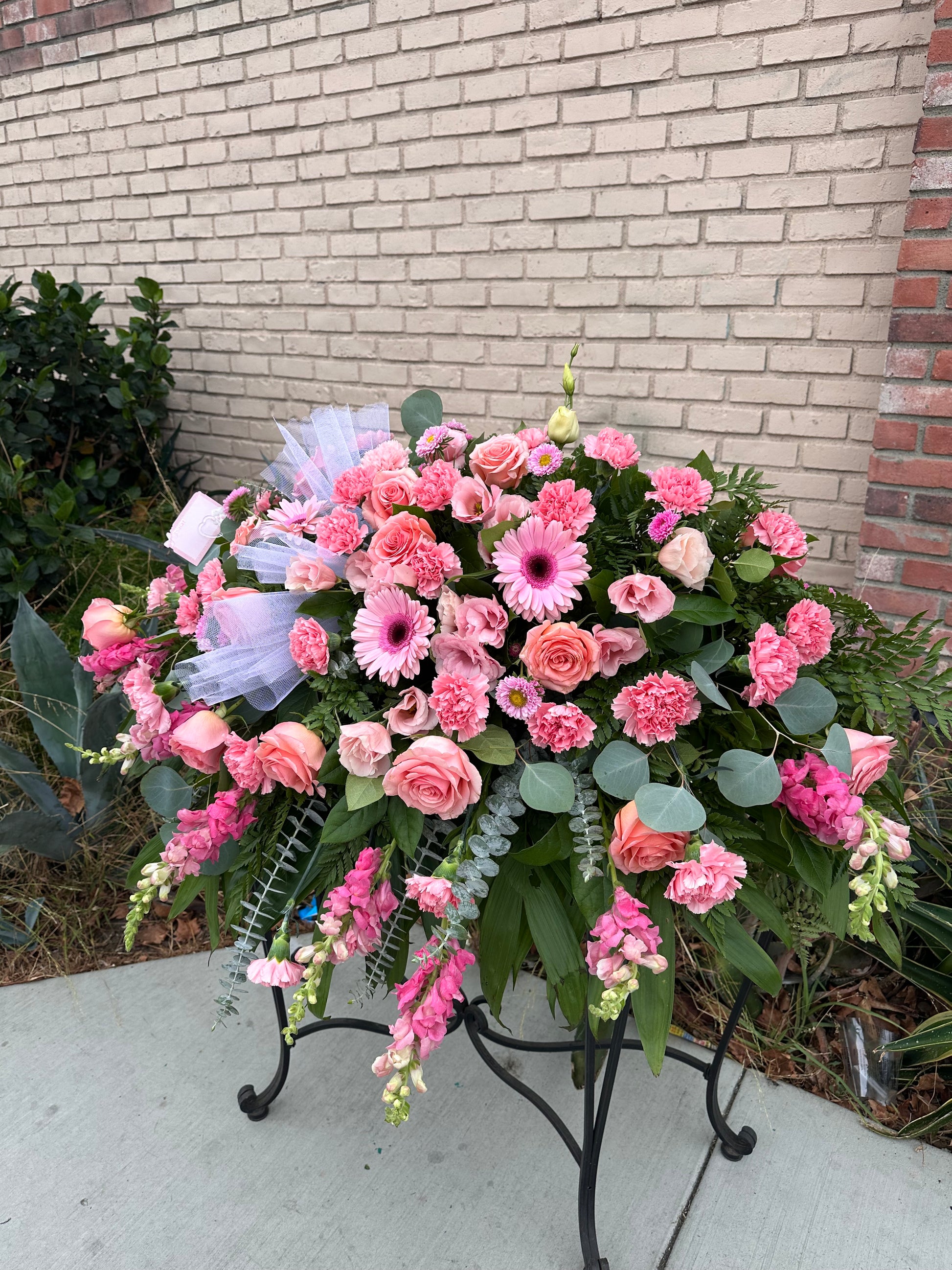 Forever Pink Casket Spray