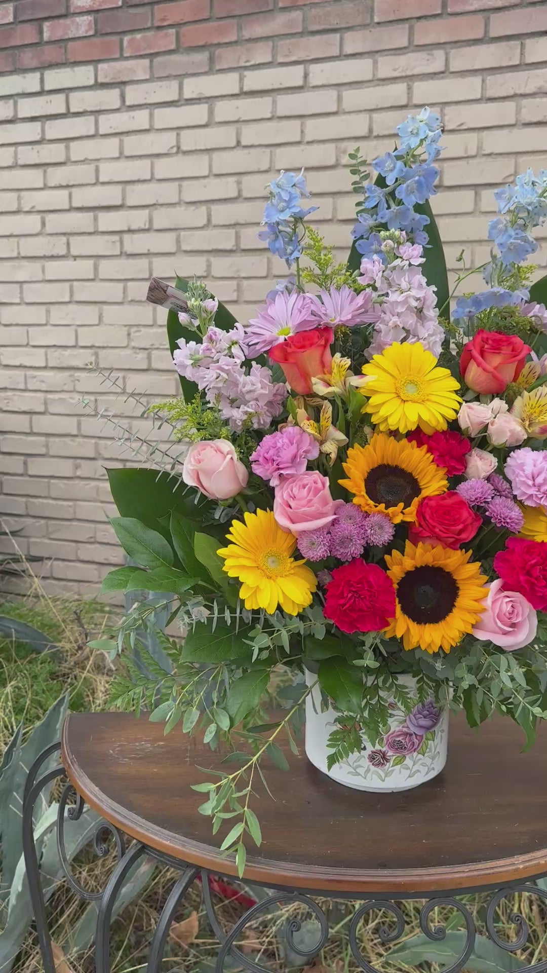Vibrant Harmony Flower Basket