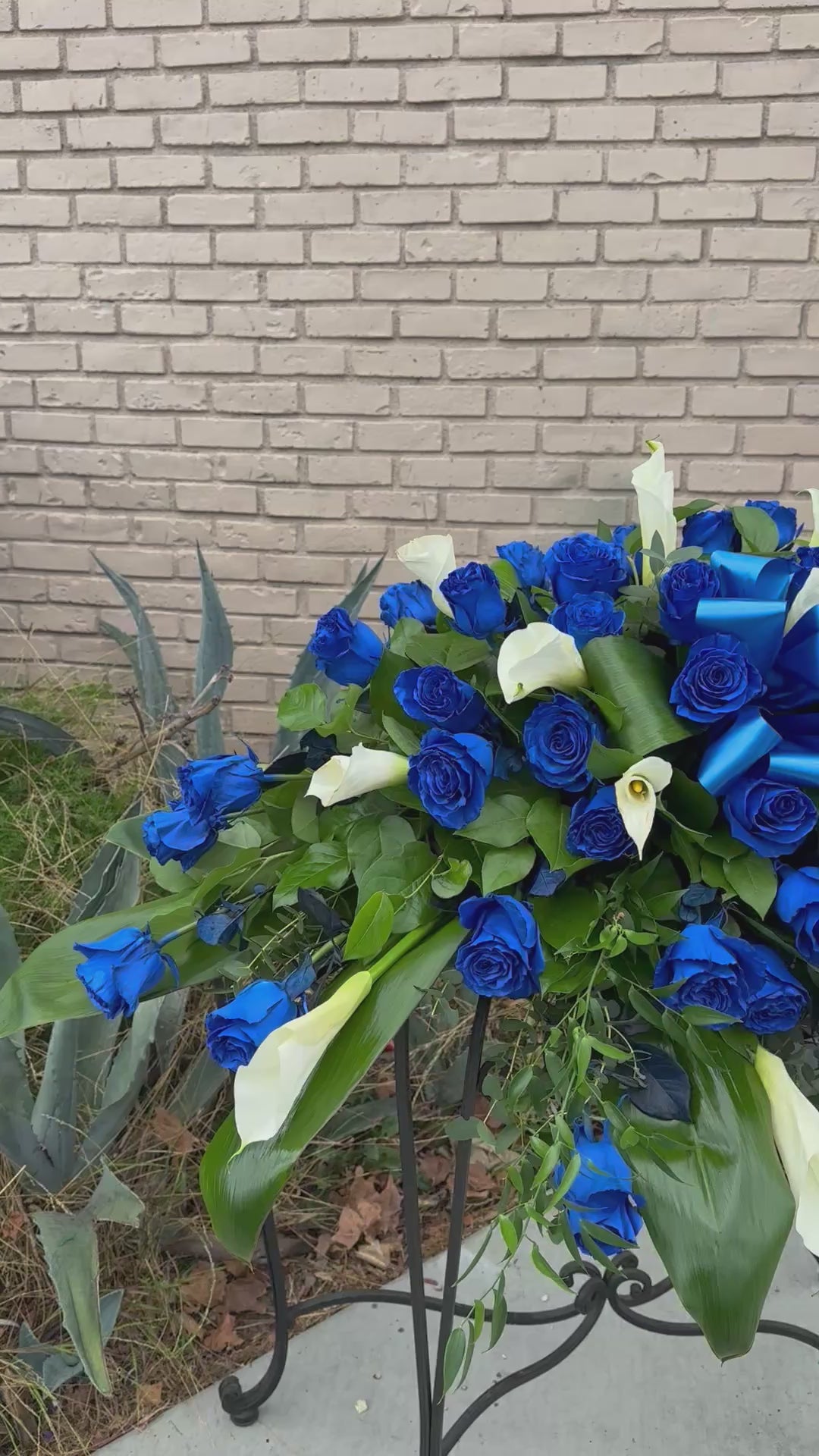 Tranquil Blue Casket Spray